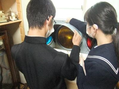 2人で触察中 2人で触察中