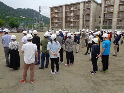 避難訓練の様子 避難訓練の様子