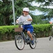 1人で自転車に乗れるよ