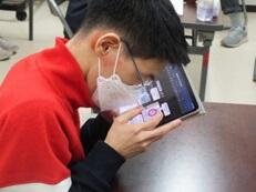 ipadでデータを見る様子